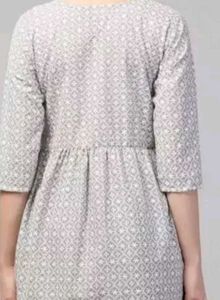 Grey Embroidered Kurta
