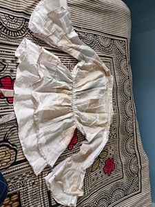 Cotton Peplum Top White Color