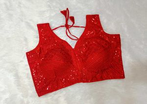 Red Sequin Blouse