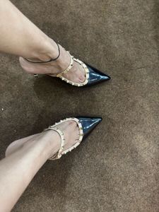 Black Studded Heels
