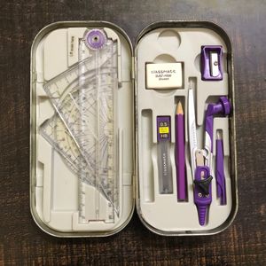 Geometry Box &amp; Spiral Notebook and Drawing books