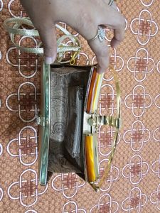 Golden Clutch Bag For Ladies