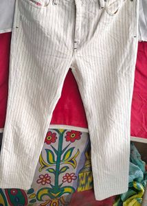 Diesel Striped Denim Jeans