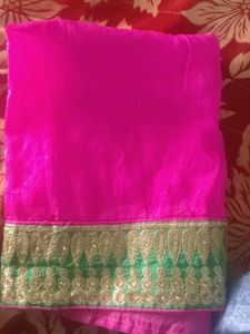 A Heavy Gold Work Saree