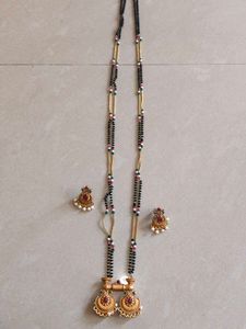 Elegant Mangalsutra with Matching Earrings