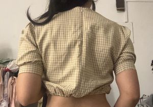 Korean Checkered Crop Top