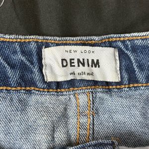 Blue denim skirt