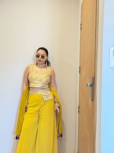 Yellow Ethnic Palazzo Set