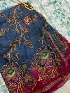 Heavy work net saree