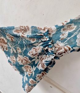 Brand New Beautiful Floral Sheer Crop Top