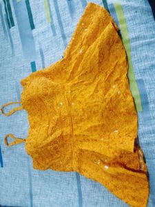 Sleeveless Golden Padded Top