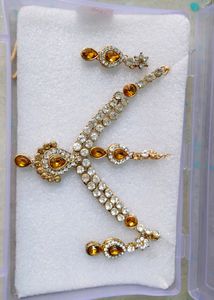 Artificial Diamond 😘Jewellery Set 💥With Mangtika