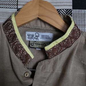 Khadi Men&#39;s Ethnic Kurta set
