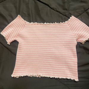 Cute Pink Striped Top