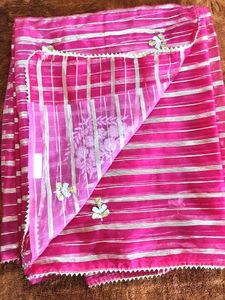 Lurex Organza buta saree. With Blouse Piece..