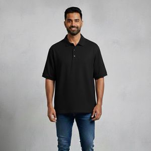 Men's Black Polo Shirt - Size XL
