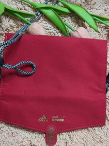 Chainese Red Golden Dragon Print Adidas Purse