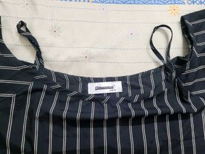 Striped Cold Shoulder Top