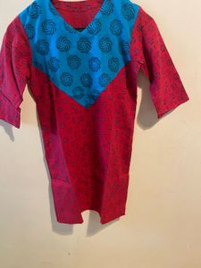 Vintage Rose & Blue Print Tunic