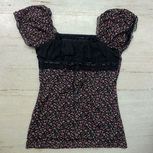 Pinteresty Floral Bustier Top