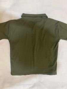 Olive Green Ribbed Crop Top