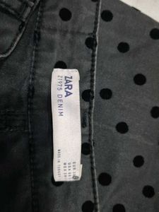 Polka Dot High-Waisted Jeans