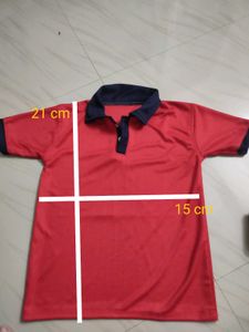 Red and Navy Blue Polo Shirt