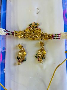 Brass Work Unique Jewellry Set