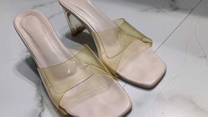 Clear Heel Mules