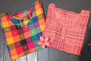2 Stylish Sleeveless Kurtis