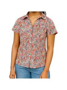 Patterned Short Sleeve Top