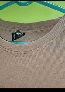 Lavender Short Sleeve Ribbed Top