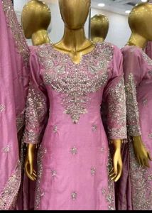 Elegant Pink Kurta Set Xxl