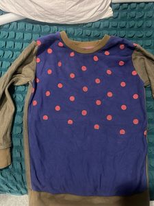 Polka Dot Long Sleeve winter wear sweatshirt