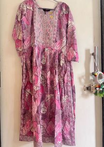 Pink Printed Kurta Set