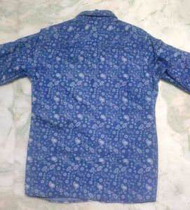 Blue Paisley Western Shirt