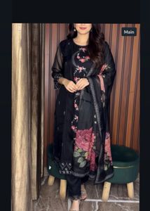 Black heavy embroidered Suit Set