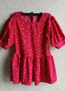 Beautiful Red Peplum Top ♥️