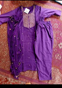 Purple Embroidered Salwar Kameez