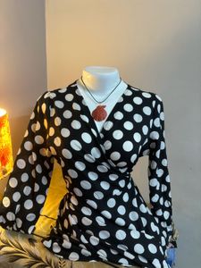 y2k polka dot wrap top / dress