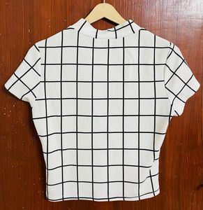SHEIN CHECKED CROP TOP FOR GIRLS