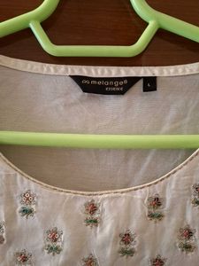 Embroidered White Kurta