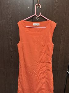 Vero Moda Satin Peach Dress