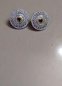 Elegant Blue Stone Earrings and with american diam
