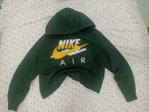 Nike cropped Air Green hoodie