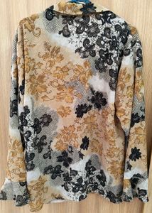 Vintage Floral Print Blouse