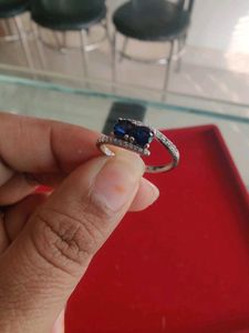 Sapphire and Diamond Accent Ring