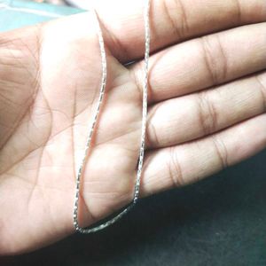 pure Silver Thin  Snack Chain 16inch