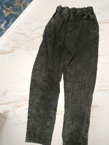 Acid Wash Black Jeans