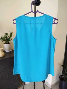 Turquoise Sleeveless Top